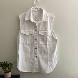 White denim vest-dress. Vintage style.
